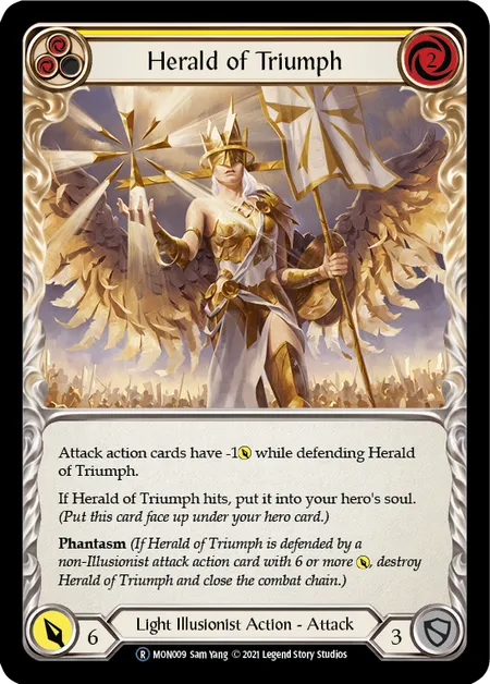 (MON009) Flesh & Blood TCG Monarch - Unlimited Single: Herald of Triumph (Yellow) (Regular) Rare