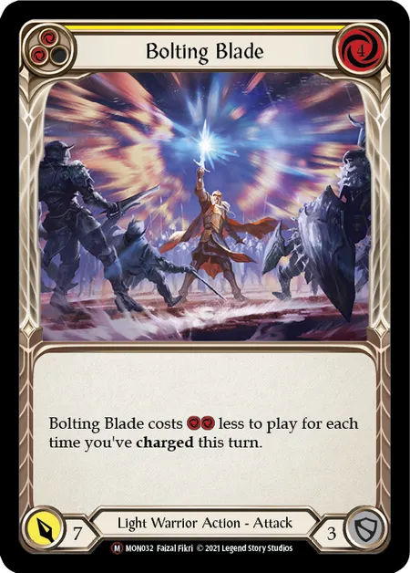 (MON032) Flesh & Blood TCG Monarch - Unlimited Single: Bolting Blade (Regular) Majestic