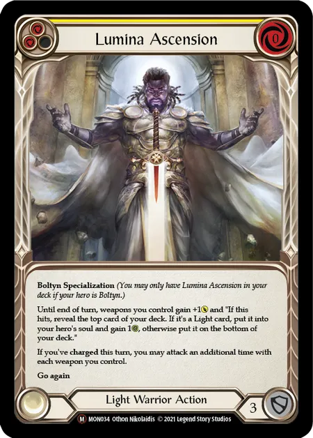 (MON034) Flesh & Blood TCG Monarch - Unlimited Single: Lumina Ascension (Regular) Majestic