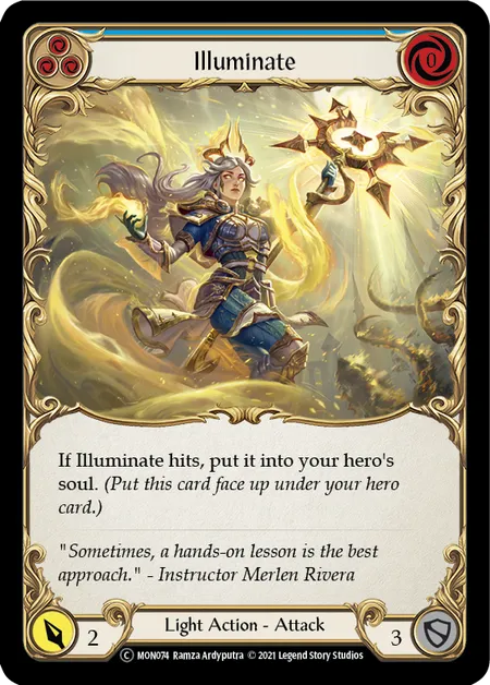 (MON074) Flesh & Blood TCG Monarch - Unlimited Single: Illuminate (Blue) (Regular) Common