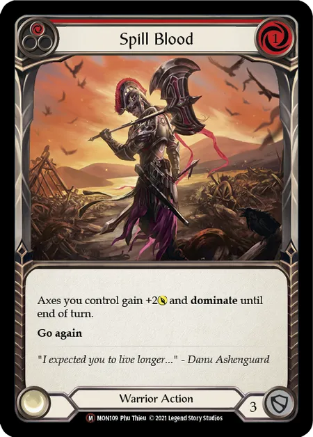 (MON109) Flesh & Blood TCG Monarch - Unlimited Single: Spill Blood (Regular) Majestic