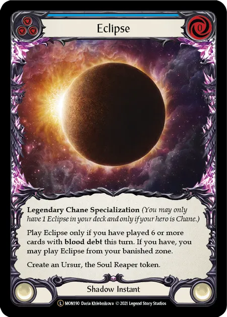 (MON190) Flesh & Blood TCG Monarch - Unlimited Single: Eclipse (Rainbow Foil) Legendary