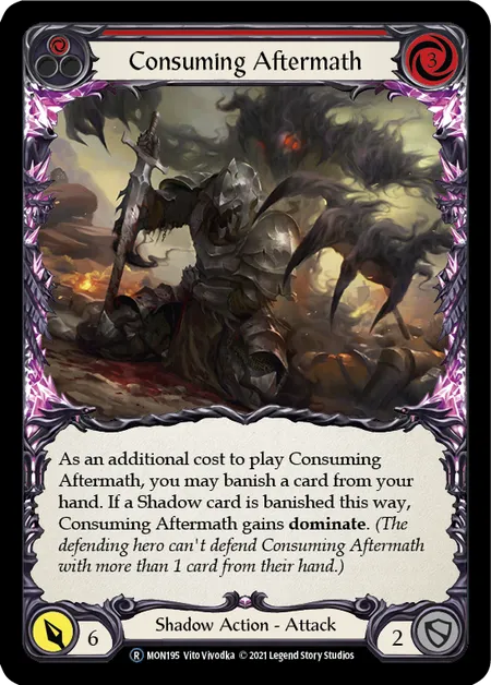 (MON195) Flesh & Blood TCG Monarch - Unlimited Single: Consuming Aftermath (Red) (Regular) Rare