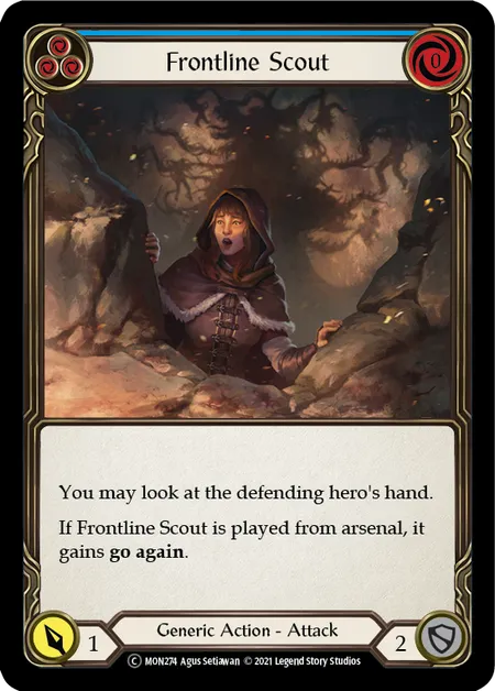 (MON274) Flesh & Blood TCG Monarch - Unlimited Single: Frontline Scout (Blue) (Regular) Common