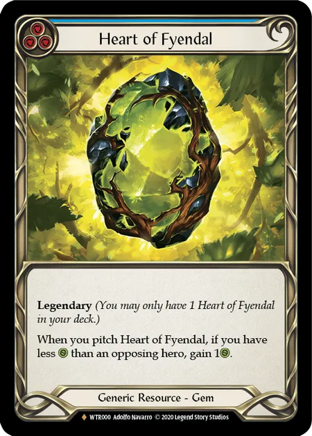 (WTR000) Flesh & Blood TCG Welcome to Rathe - Unlimited Single: Heart of Fyendal (Rainbow Foil) Fabled