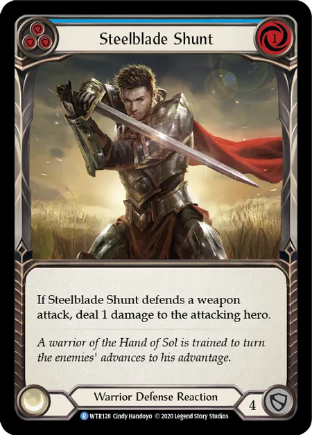(WTR128) Flesh & Blood TCG Welcome to Rathe - Unlimited Single: Steelblade Shunt (Blue) (Regular) Rare