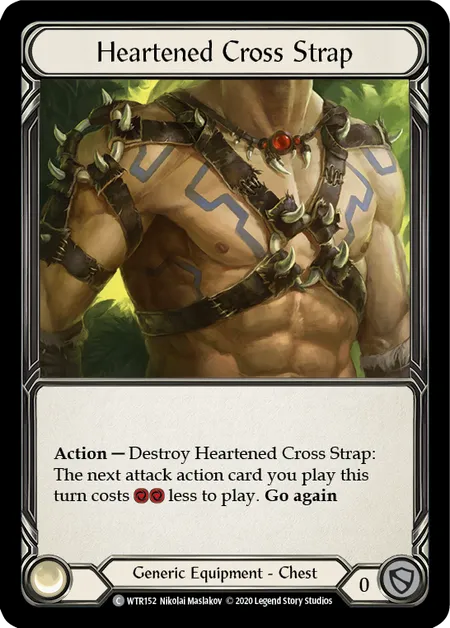 (WTR152) Flesh & Blood TCG Welcome to Rathe - Unlimited Single: Heartened Cross Strap (Regular) Common