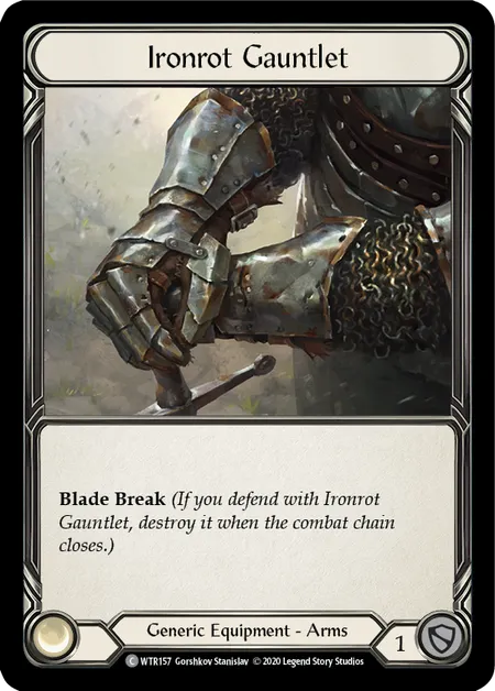 (WTR157) Flesh & Blood TCG Welcome to Rathe - Unlimited Single: Ironrot Gauntlet (Regular) Common