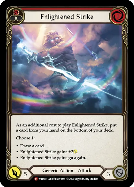 (WTR159) Flesh & Blood TCG Welcome to Rathe - Unlimited Single: Enlightened Strike (Regular) Majestic