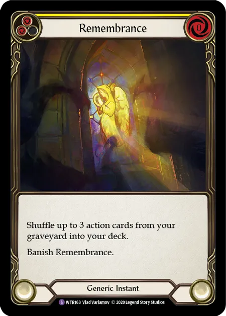 (WTR163) Flesh & Blood TCG Welcome to Rathe - Unlimited Single: Remembrance (Rainbow Foil) Super Rare