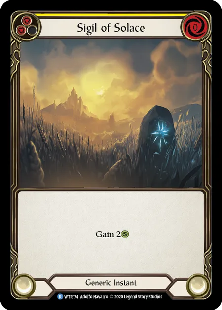 (WTR174) Flesh & Blood TCG Welcome to Rathe - Unlimited Single: Sigil of Solace (Yellow) (Regular) Rare