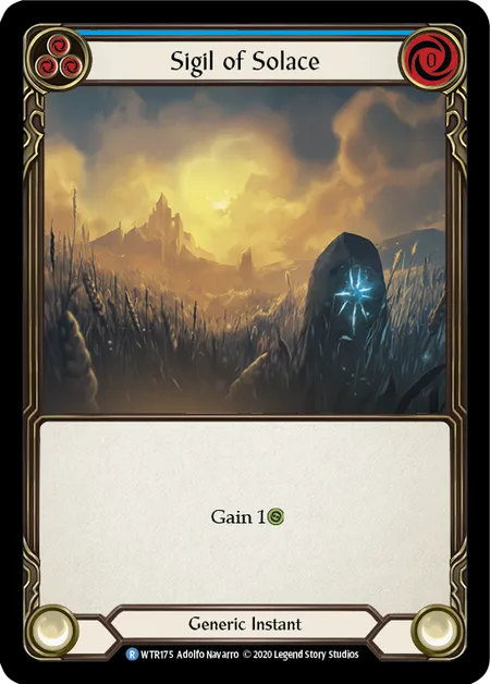 (WTR175) Flesh & Blood TCG Welcome to Rathe - Unlimited Single: Sigil of Solace (Blue) (Regular) Rare