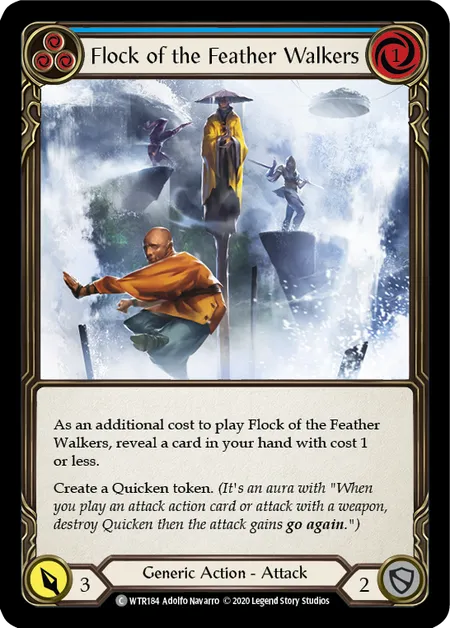 (WTR184) Flesh & Blood TCG Welcome to Rathe - Unlimited Single: Flock of the Feather Walkers (Blue) (Regular) Common