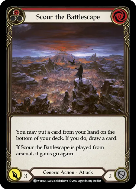(WTR194) Flesh & Blood TCG Welcome to Rathe - Unlimited Single: Scour the Battlescape (Red) (Regular) Common