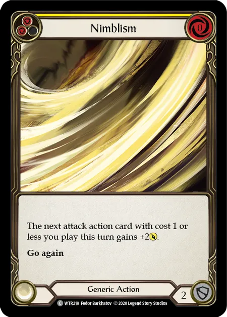 (WTR219) Flesh & Blood TCG Welcome to Rathe - Unlimited Single: Nimblism (Yellow) (Regular) Common