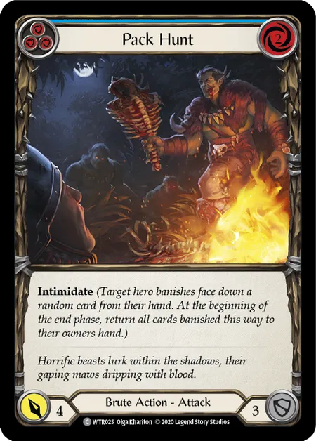 (WTR025) Flesh & Blood TCG Welcome to Rathe - Unlimited Single: Pack Hunt (Blue) (Rainbow Foil) Common