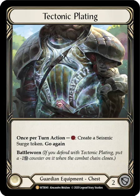 (WTR041) Flesh & Blood TCG Welcome to Rathe - Unlimited Single: Tectonic Plating (Rainbow Foil) Legendary