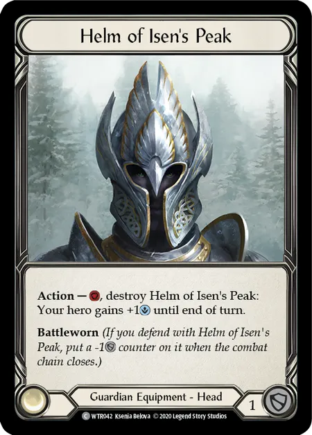(WTR042) Flesh & Blood TCG Welcome to Rathe - Unlimited Single: Helm of Isen's Peak (Regular) Common