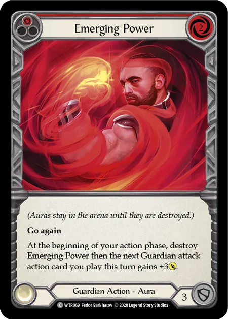 (WTR069) Flesh & Blood TCG Welcome to Rathe - Unlimited Single: Emerging Power (Red) (Rainbow Foil) Common