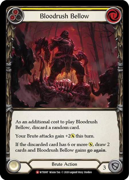 (WTR007) Flesh & Blood TCG Welcome to Rathe - Unlimited Single: Bloodrush Bellow (Regular) Majestic
