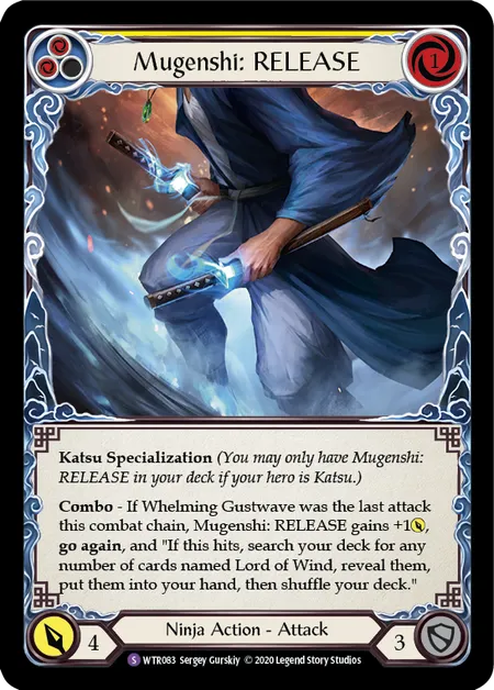 (WTR083) Flesh & Blood TCG Welcome to Rathe - Unlimited Single: Mugenshi: RELEASE (Regular) Super Rare