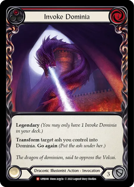 (UPR008) Flesh & Blood TCG Uprising Single: Invoke Dominia // Dominia (Regular) Majestic