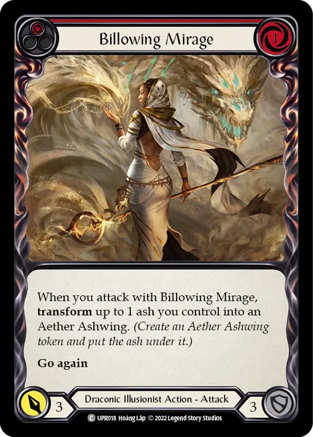 (UPR018) Flesh & Blood TCG Uprising Single: Billowing Mirage (Red) (Rainbow Foil) Common