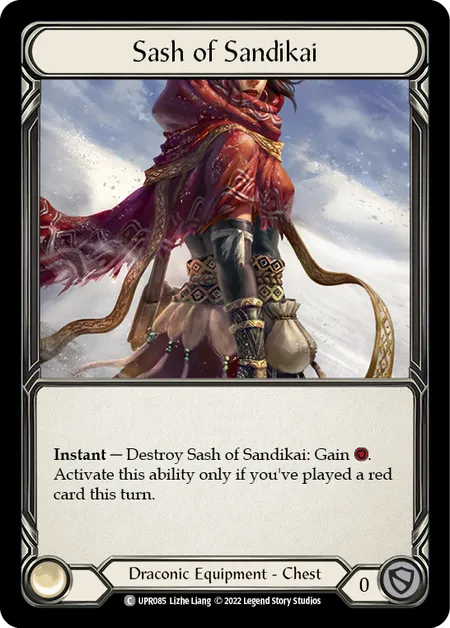 (UPR085) Flesh & Blood TCG Uprising Single: Sash of Sandikai (Rainbow Foil) Common