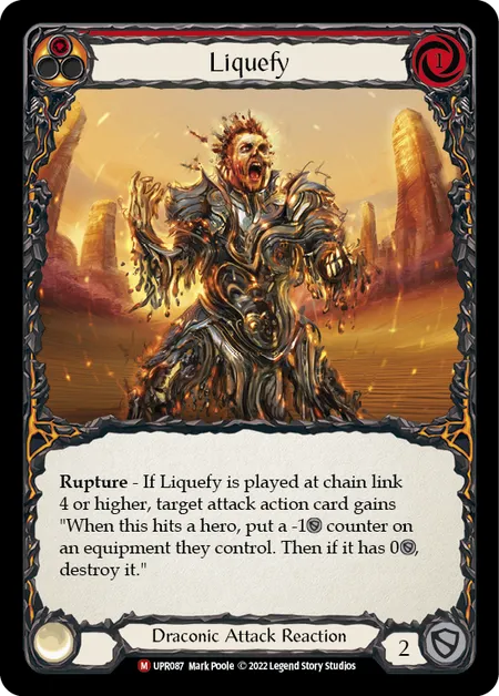 (UPR087) Flesh & Blood TCG Uprising Single: Liquefy (Regular) Majestic