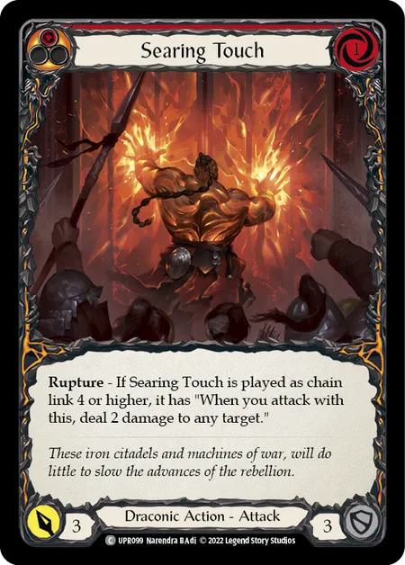 (UPR099) Flesh & Blood TCG Uprising Single: Searing Touch (Regular) Common