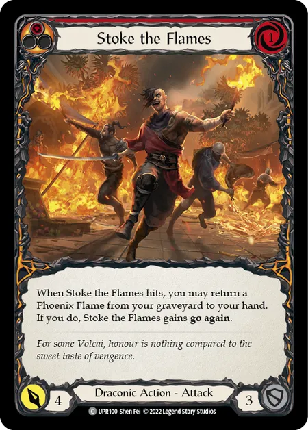 (UPR100) Flesh & Blood TCG Uprising Single: Stoke the Flames (Regular) Common