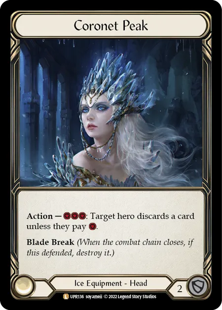 (UPR136) Flesh & Blood TCG Uprising Single: Coronet Peak (Rainbow Foil) Legendary