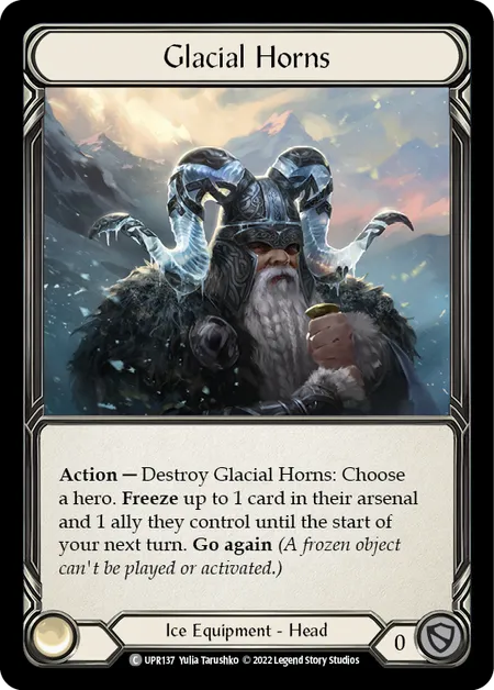 (UPR137) Flesh & Blood TCG Uprising Single: Glacial Horns (Regular) Common