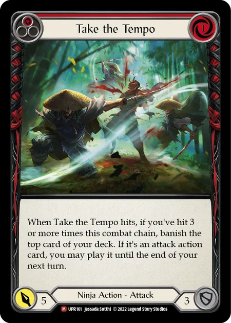 (UPR161) Flesh & Blood TCG Uprising Single: Take the Tempo (Rainbow Foil) Majestic