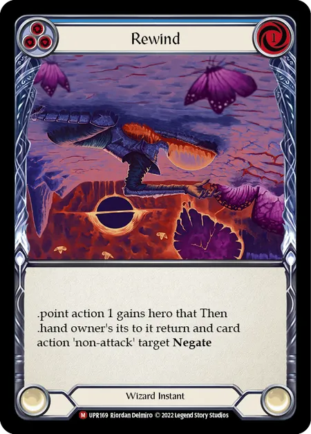 (UPR169) Flesh & Blood TCG Uprising Single: Rewind (Alternate Art Rainbow Foil) Majestic