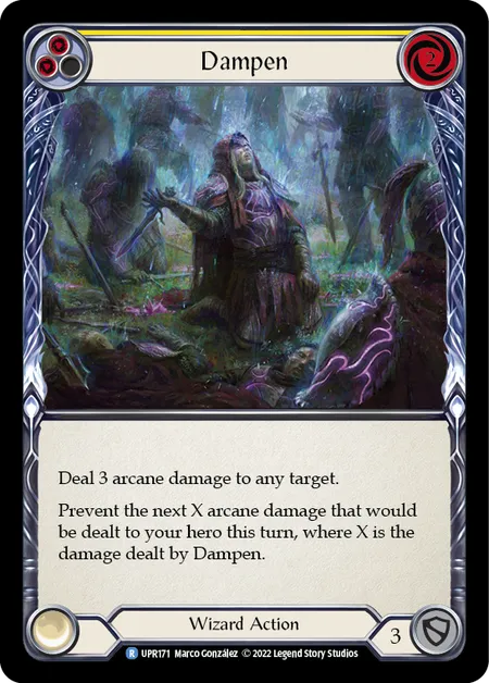 (UPR171) Flesh & Blood TCG Uprising Single: Dampen (Yellow) (Regular) Rare