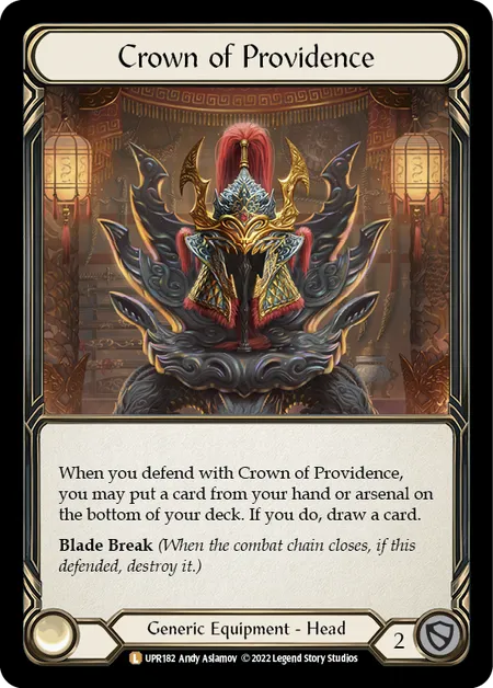 (UPR182) Flesh & Blood TCG Uprising Single: Crown of Providence (Rainbow Foil) Legendary