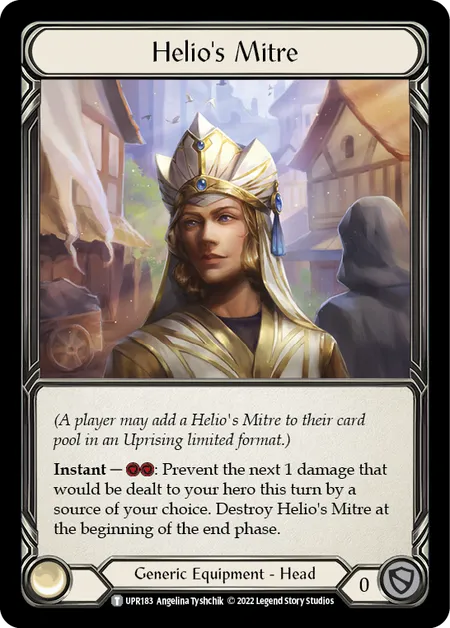 (UPR183) Flesh & Blood TCG Uprising Single: Helio's Mitre (Cold Foil) Common