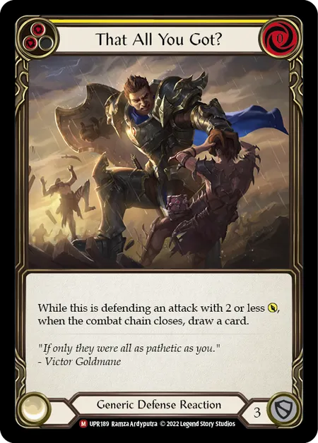 (UPR189) Flesh & Blood TCG Uprising Single: That All You Got? (Rainbow Foil) Majestic