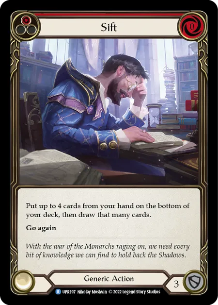 (UPR197) Flesh & Blood TCG Uprising Single: Sift (Red) (Regular) Rare