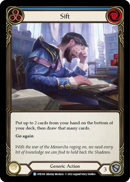 (UPR199) Flesh & Blood TCG Uprising Single: Sift (Blue) (Rainbow Foil) Rare