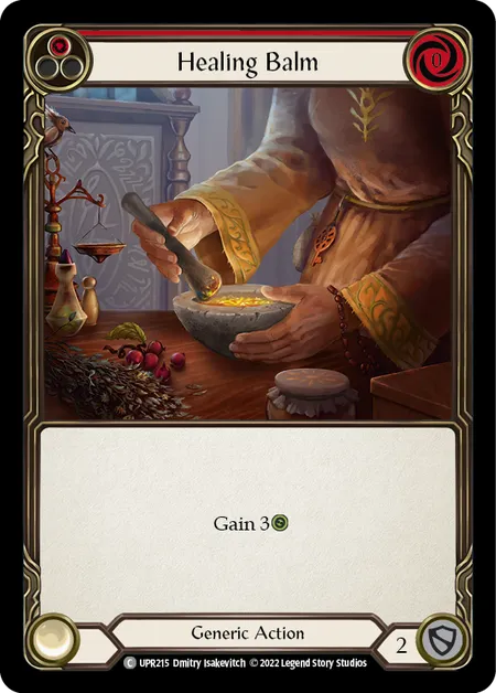 (UPR215) Flesh & Blood TCG Uprising Single: Healing Balm (Red) (Regular) Common