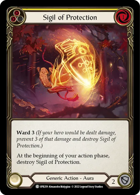 (UPR219) Flesh & Blood TCG Uprising Single: Sigil of Protection (Yellow) (Regular) Common