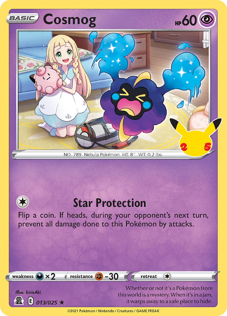 (013/025) Pokemon TCG Celebrations Single: Cosmog Holo Rare