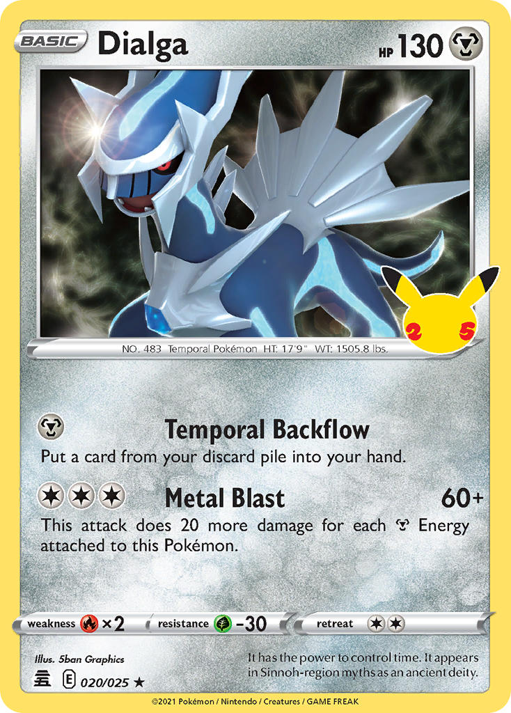 (020/025) Pokemon TCG Celebrations Single: Dialga Holo Rare