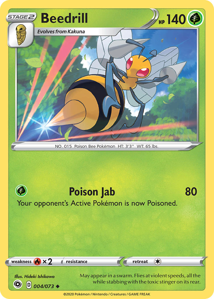 (004/073) Pokemon TCG Champion������s Path Single: Beedrill Reverse Holo Uncommon