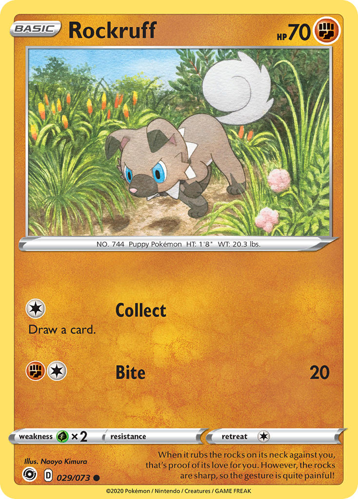 (029/073) Pokemon TCG Champion������s Path Single: Rockruff Common