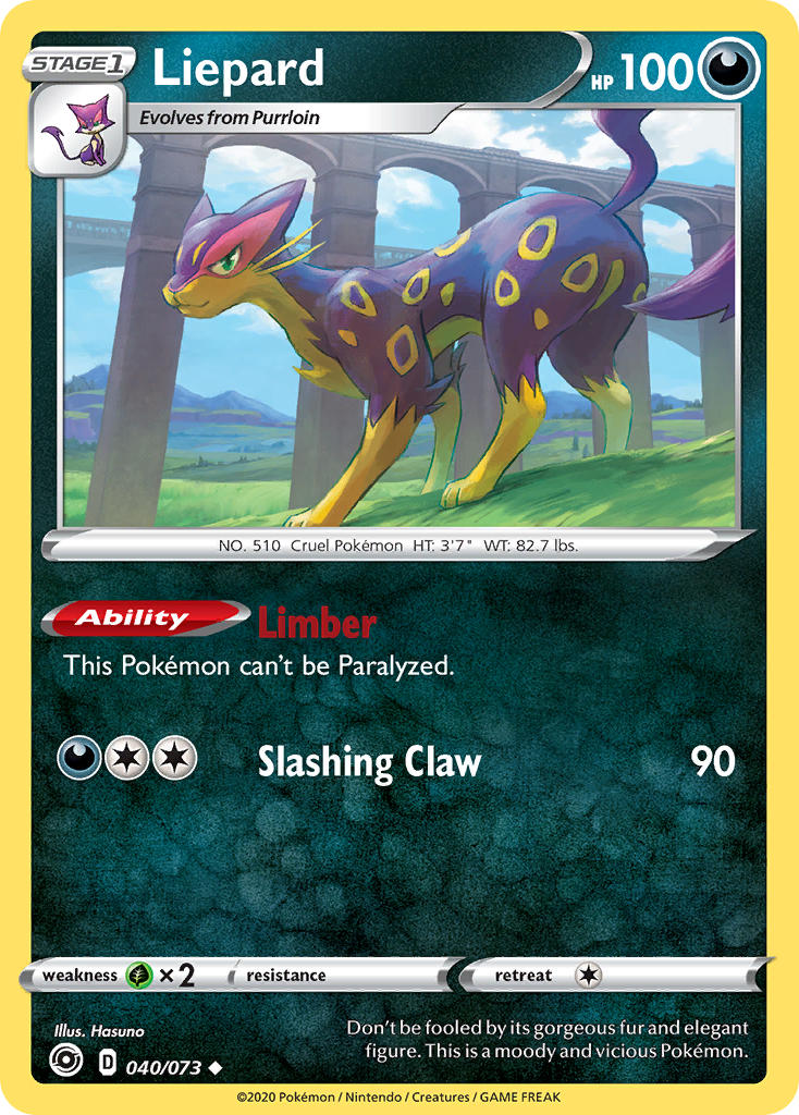 (040/073) Pokemon TCG Champion������s Path Single: Liepard Uncommon