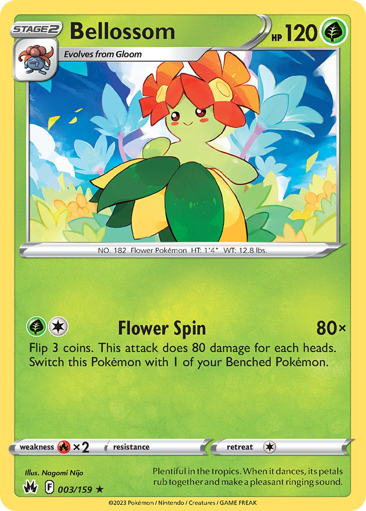(003/159) Pokemon TCG Crown Zenith Single: Bellossom Rare