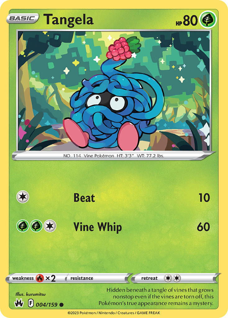 (004/159) Pokemon TCG Crown Zenith Single: Tangela Common